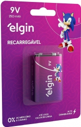BATERIA ELGIN RECARREGAVEL 9V 250MAH 2  - <font color="#808080"><FONT SIZE=-2>Este produto é vendido por Marvel e entregue por Marvel</FONT></font> -  -  - 27088x