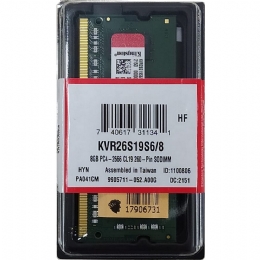 MEMORIA KINGSTON 8GB DDR42666MHZ NOTEBOOK KVR26S19S8/8  - <font color="#808080"><FONT SIZE=-2>Este produto é vendido por Marvel e entregue por Marvel</FONT></font> -  -  - 28733x