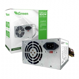 FONTE DE ALIMENTACAO ATX 200W REAL GREEN  - <font color="#808080"><FONT SIZE=-2>Este produto é vendido por Marvel e entregue por Marvel</FONT></font> -  -  - 29167x
