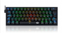 TECLADO MECÂNICO GAMER REDRAGON FIZZ ABNT2, RAINBOW, RGB, K617-RGB-B PRETO/AZUL  - <font color="#808080"><FONT SIZE=-2>Este produto é vendido por Marvel e entregue por Marvel</FONT></font> -  -  - 29260X