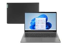 NOTEBOOK LENOVO CINZA, INTEL CORE i3, PROCESSADOR 1115G4, 4GB RAM DDR4, 256SSD WINDOWS 11, 11º GERAÇÃO - 29311