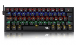 Teclado Mecânico Gamer Redragon Fizz, Rainbow, Switch Brown, Preto - K617-RGB  - <font color="#808080"><FONT SIZE=-2>Este produto é vendido por Marvel e entregue por Marvel</FONT></font> -  -  - 29373x