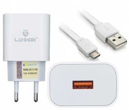 CARREGADOR UNIVERSAL DE CELULAR RAPIDO V8 5V 3.1A USB LEHMOX (LE-508MICRO)  - <font color="#808080"><FONT SIZE=-2>Este produto é vendido por Marvel e entregue por Marvel</FONT></font> -  -  - 29468X