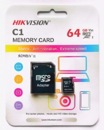 CARTAO DE MEMORIA HIKVISION MICRO SD CLASS 64GB HS-TF-C1 - 29945