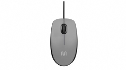 MOUSE USB COM FIO MF400 1200DPI 180CM 3 BOTÕES CINZA - 30038