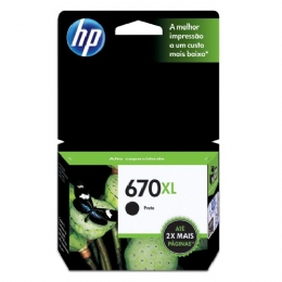 CARTUCHO DE TINTA HP 670XL PRETO - ALTO RENDIMENTO - CZ117AB  - <font color="#808080"><FONT SIZE=-2>Este produto é vendido por Marvel e entregue por Marvel</FONT></font> -  -  - 21016X