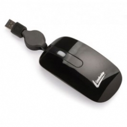 Mouse Slim Black Cabo Retratil - 20522