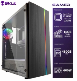 COMPUTADOR GAMER 5000 - I5 9400F 2.9GHZ 9ª GER. MEM. 16GB DDR4 (2X8GB) SSD 480GB HDMI/VGA FONTE 600W  - <font color="#808080"><FONT SIZE=-2>Este produto é vendido por Marvel e entregue por Marvel</FONT></font> -  -  - 26478X