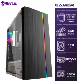 COMPUTADOR GAMER 5000 - I5 9400F 2.9GHZ 9ª GER. MEM. 8GB DDR4 HD 1TB RX 550 4GB FONTE 500W  - <font color="#808080"><FONT SIZE=-2>Este produto é vendido por Marvel e entregue por Marvel</FONT></font> -  -  - 26477x
