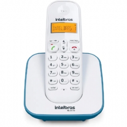 TELEFONE S/FIO INTELBRAS TS3110 ID BCO/AZUL  - <font color="#808080"><FONT SIZE=-2>Este produto é vendido por Marvel e entregue por Marvel</FONT></font> -  -  - 26275x