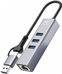 HUB USB-C 3.0 4 PORTAS HU-LAN1000GY C3T - 31475