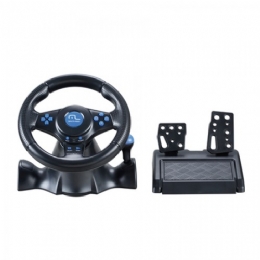 Volante Racer 3 em 1 para PS2, PS3 e PC JS073 Azul - 21744