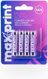 PILHA COMUM MAXPRINT AA PEQUENA 1,5V BT C/4 - 31385