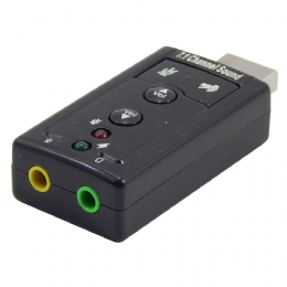 PLACA DE SOM  USB A MACHO X AUDIO E FONE PT  - <font color="#808080"><FONT SIZE=-2>Este produto é vendido por Marvel e entregue por Marvel</FONT></font> -  -  - 27297x
