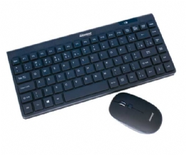 TECLADO E MOUSE S/FIO PRETO - 24898