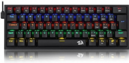 Teclado Mecânico Gamer Redragon Fizz, LED Rainbow, Switch Azul, TKL, USB-C, ABNT2, Preto - K617-R-B   - <font color="#808080"><FONT SIZE=-2>Este produto é vendido por Marvel e entregue por Marvel</FONT></font> -  -  - 28958x