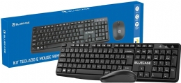 TECLADO E MOUSE SEM FIO PRETO BMTW01 BLUECASE - 31326