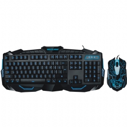 TECLADO USB GAMER C/FIO LIGHTNING AZUL/PRETO - 22845