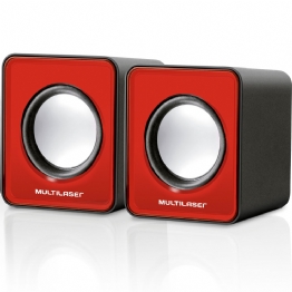 CAIXA DE SOM 3W RMS USB VERMELHO - 23713