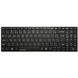 TECLADO SEM FIO BLUETOOTH PRETO SLIM - 26608