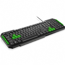 TECLADO USB GAMER VERDE - 24088