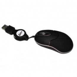MOUSE ÓPTICO RETRÁTIL PRETO - 18756