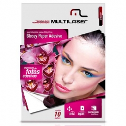 PAPEL  ADESIVO 220 GR TAM. A4 C/ 10 F - 25265