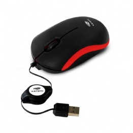 MOUSE USB RETRATIL MS-15RD VERMELHO - 24389