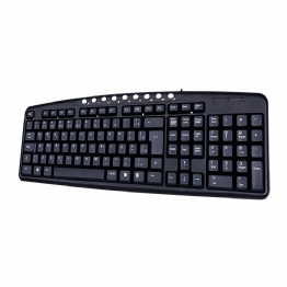 TECLADO USB MULTIMIDIA PRETO - 23036