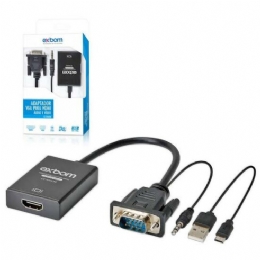 ADAPTADOR VGA X HDMI EXBOM CC-VHA30 PT   - <font color="#808080"><FONT SIZE=-2>Este produto é vendido por Marvel e entregue por Marvel</FONT></font> -  -  - 27908x