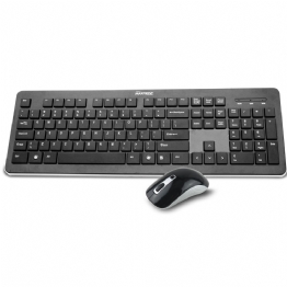 TECLADO E MOUSE S/FIO PRETO - 23894