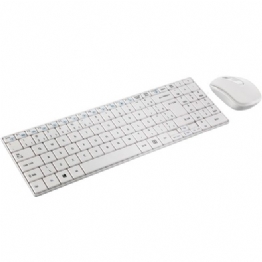 TECLADO E MOUSE S/FIO MULTIMIDIA SLIM BRANCO - 23973