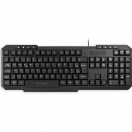TECLADO USB MULTIMIDIA SLIM PRETO - 23911