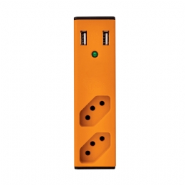 CARREG USB C/FILTRO BEMLIGADO LARANJ S/HUB - 25083