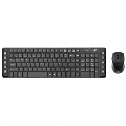 Teclado e Mouse C3 Tech Sem fio Teclas Multimídia USB Preto - K-W50BK - 25671
