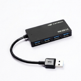 HUB USB 4 PORTAS PRETO USB 3.0 - 25078