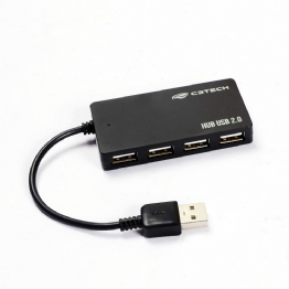 HUB USB 4 PORTAS PRETO - 24685