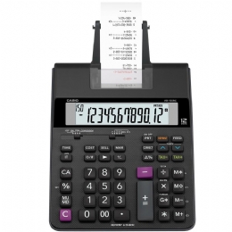 CALCULADORA COM BOBINA 12 DIGITOS CASIO HR150RC PRETO - 29215
