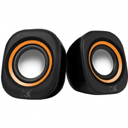 CAIXA DE SOM 2.0 PRETA C/LARANJA - 25007