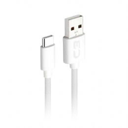CABO USB-USB C 1M 2A CB-C11WH C3PLUS - 26345