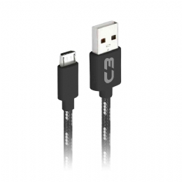 CABO USB PARA CELULAR V8 1 METRO PRETO - 26081