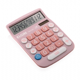 CALCULADORA ELGIN MV-4130 12 DIGITOS ROSA (COD 21662) - 21662