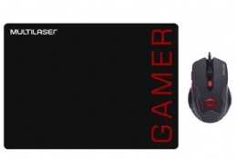 Combo Mouse 3200dpi E Mousepad Gamer Vermelho Multilaser - MO306 - 27526