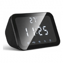 Caixa de Som Portátil Bluetooth 15W RMS SM-55 Preta - Som Potente com Relógio Digital - 31519