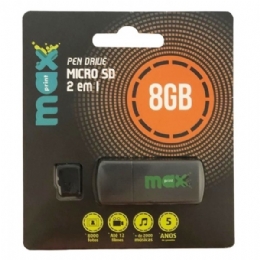 CARTAO DE MEMORIA 8GB MICRO SD 2X1 UBS/OTG - 25879