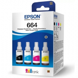 Refil Epson 4 Cores Ciano, Magenta, Amarelo E Preto T664 Original  - <font color="#808080"><FONT SIZE=-2>Este produto é vendido por Marvel e entregue por Marvel</FONT></font> -  -  - 28472x