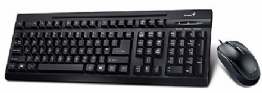 TECLADO E MOUSE C/ FIO OPTICO - 23742