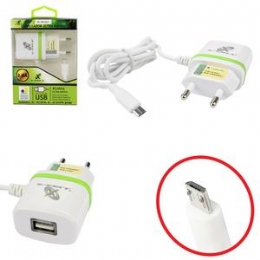 Carregador V8 Com 1 Porta USB 2.8A de Tomada Ultra Rápido ANATEL X-CELL XC-V8-GLX XC-V8-GLX X-CELL - 26377