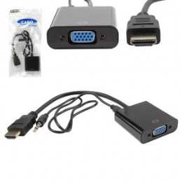 CABO CONVERSOR HDMI MACHO PARA VGA FEMEA PC PS3 P - 26833
