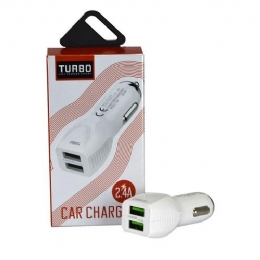 CARREGADOR DE VEICULAR TURBO 2 PORTAS USB - 25703